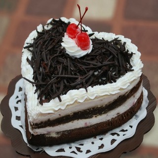 Premium Heart Shape Black Forest Cake
