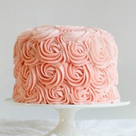 Pink Roses Ombre Cake