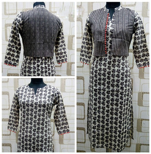Grey Kurti with Jacket