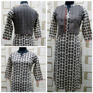 Grey Kurti with Jacket