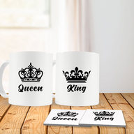 King and Queen Mug and Coasters