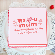 We Love You Mom Photo Cake