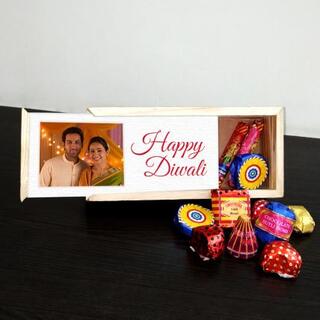 Diwali wooden Photo Crackers Box
