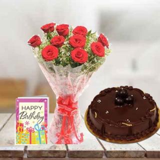 Roses, Cake & Card