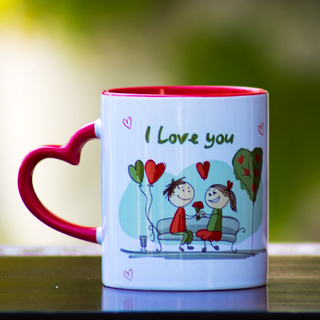 I Love You Heart Handle Mug
