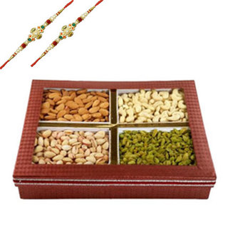 Rakhi with Mix Dry Fruits Box