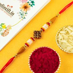 Wooden Pearls Rakhi