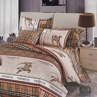 Large Check Printed BedSheet Set 
