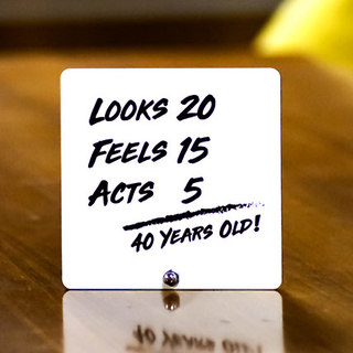 Naughty at 40 Plaque - Small
