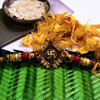 Swastik Diamonte Rakhi