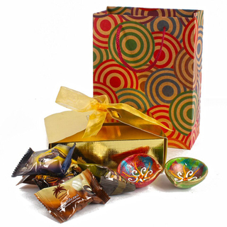 Diwali Chocolate Dates Hamper with Diyas
