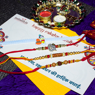 Krishna OM Rakhi Combo