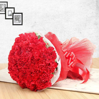 Red Carnation Large Bouquet