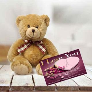 Valentine Teddy With Greeting Card