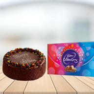 Chocolate truffle Cake with Cadbury Celebration Combo