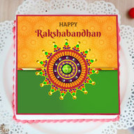 Happy Rakhi Square Photo Cake