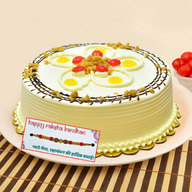 Butterscotch Cake With Rakhi
