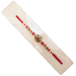 Orange and Golden Fancy Rakhi