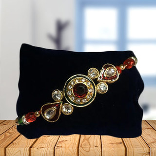 Ornamental Kundan Rakhi