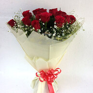 Valentine 12 Graceful Red Roses Bunch