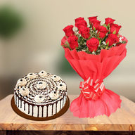 Coffee Cake & Red Roses