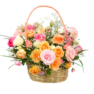 Mixed Roses Basket