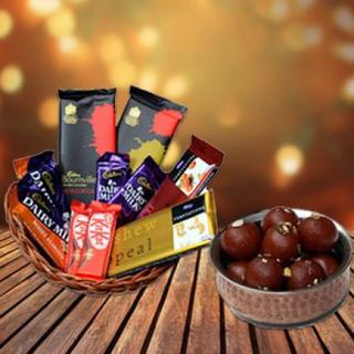 Gulab Jamun & Chocolate Basket