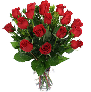 Valentine Red Roses Vase