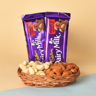 Dry Fruits Basket N Cadbury Diary Milk
