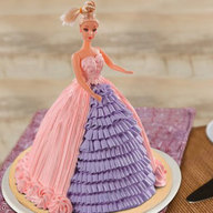 Barbie Floral Dress Cake