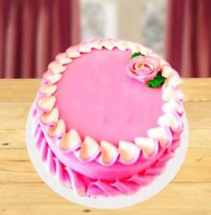 Valentine Strawberry Cake