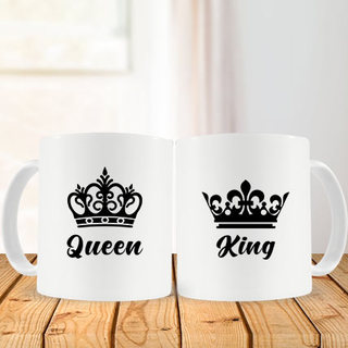 Valentine King and Queen Couple Mug