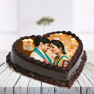 Heart Design photo cake