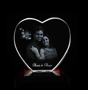 2D Heart Shaped Crystal