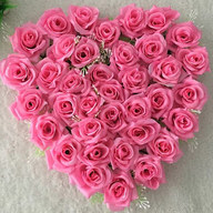Valentine Pink Roses Heart - Large