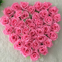 Valentine Pink Roses Heart - Medium 