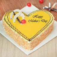 Premium Mothers Day Heart Shape Butterscotch Cake 