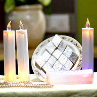 Kaju Barfi With Candles