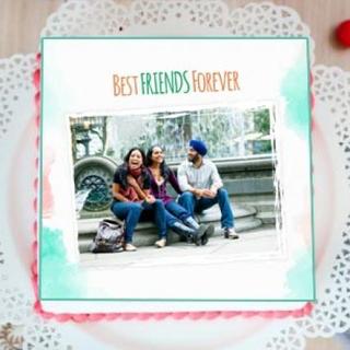 Best Friends Photo Cake