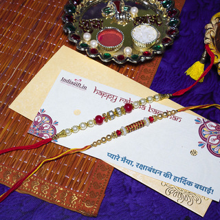 Stone & Pearl Rakhi Set
