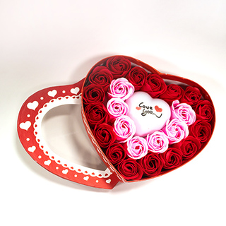 Roses in Heart Shape Box