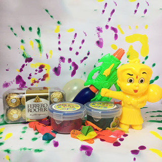 Double Holi Combo for Kids with chocolate