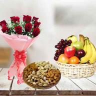 Roses, Fresh Fruits & Dry Fruits