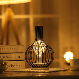 Wine Decanter Shaped Led Night Lamp (Hollow Iron)