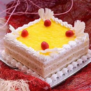 Square Pineapple Cream Cake