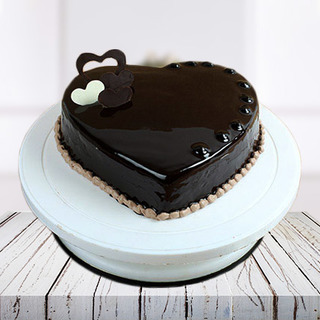 Heart Chocolate Truffle Cake