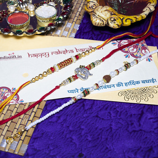 Om Rudraksh Rakhi Combo