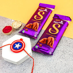 Captain America Rakhi With Chocolates 
