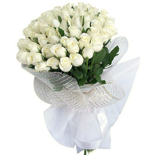 White Roses Bouquet Large
