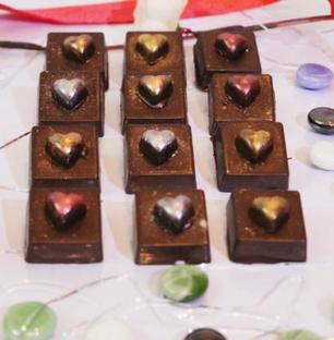 Glittery Heart Chocolates